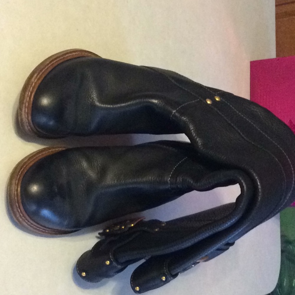 Chloe black leather boots